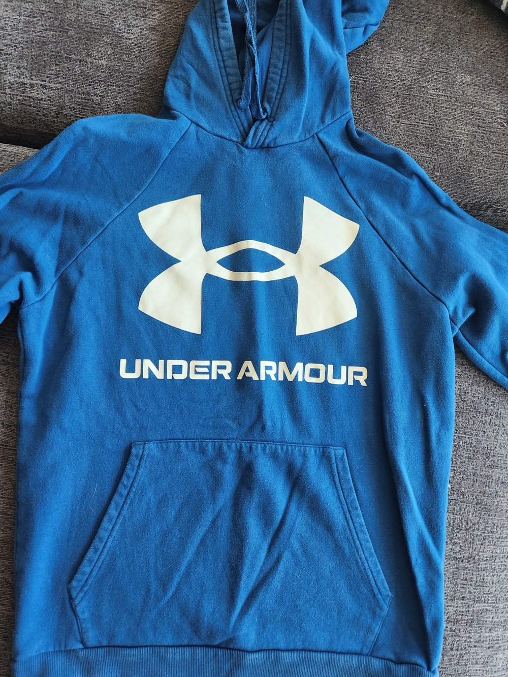 Under Armour Electric Blue Pullover with White Logo